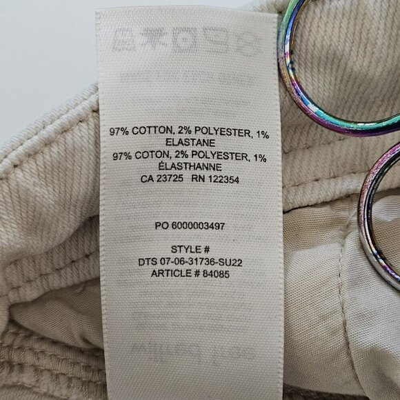 Wilfred Pants Womens 14 Beige Twill Straight Cargo Pockets Streetwear Preppy - Picture 15 of 16